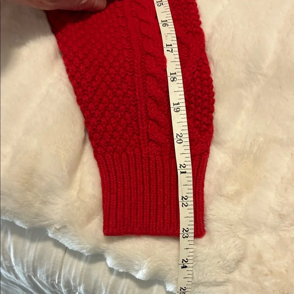 GAP NWT Boys Vibrant Red Cable Knit Zip-Up Sweater Size XXL